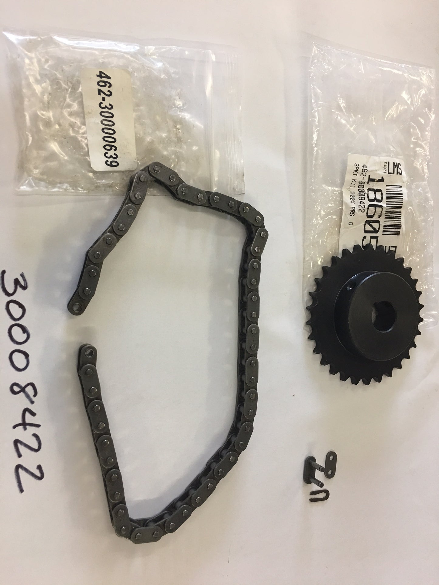 30008422 

Pre-Stretch Kit 200% Q Sprocket, Chain, Master Link  