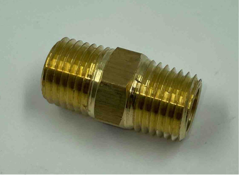 PA-0017 

Fitting, Hex Nipple, 1/4"*1/4" Brass 